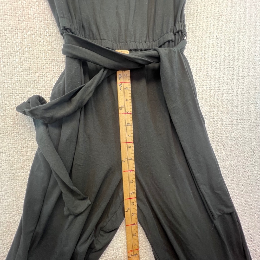 J Jill Sleeveless Jumpsuit Women's Black V-Neck Wide Leg Flowy Casual - Picture 8 of 13